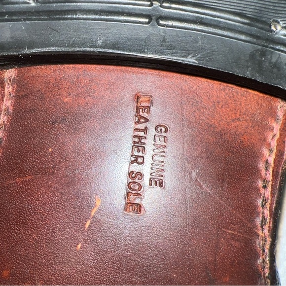 New Iron Age By Bostonian 8.5 D/B Black Wingtip Dress Safety Shoes - Picture 10 of 13